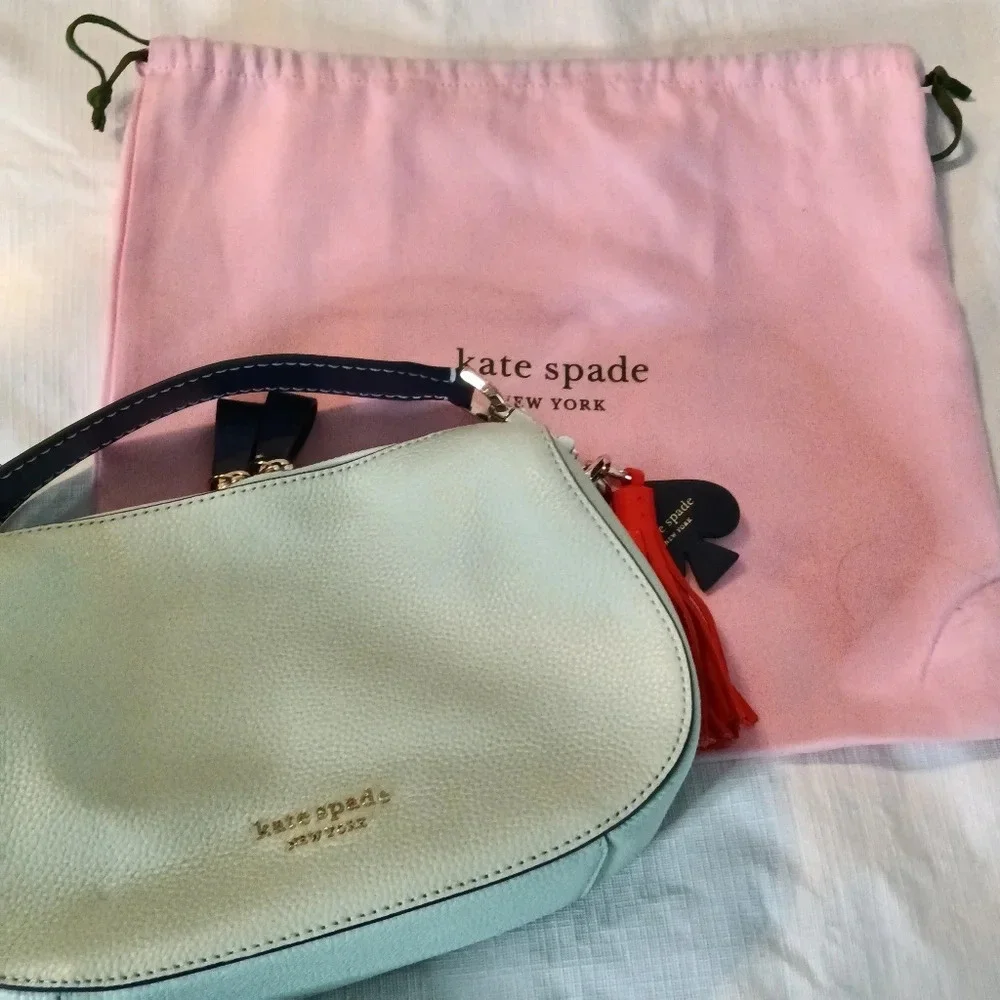 Kate Spade Anyday Crossbody Blue Green Leather Purse NWT